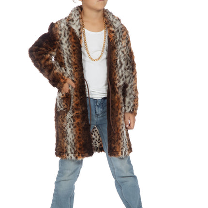 Abrigo de piel de pantera niño