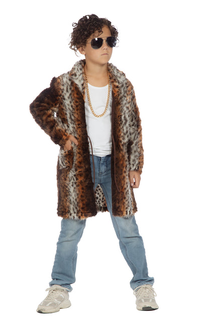 Abrigo de piel de pantera niño