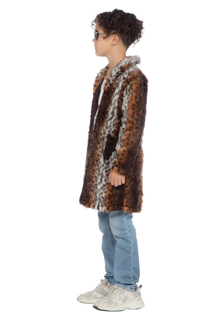 Abrigo de piel de pantera niño