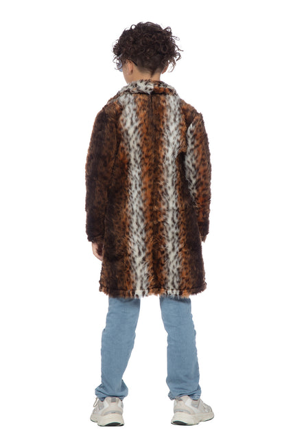 Abrigo de piel de pantera niño