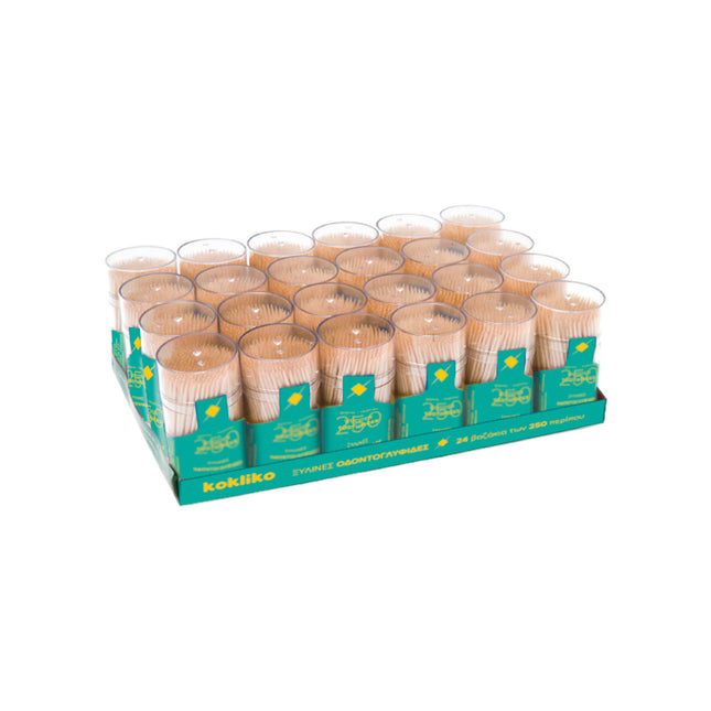 Picos De Cóctel Marrones En Bandeja 250pcs