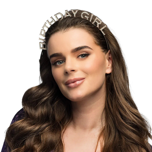 Diadema Cumpleaños Niña Plata