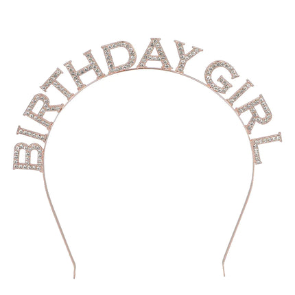 Diadema Cumpleaños Niña Plata