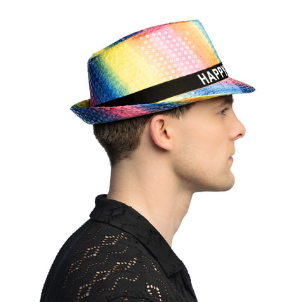 Sombrero Arco Iris "Feliz cumpleaños