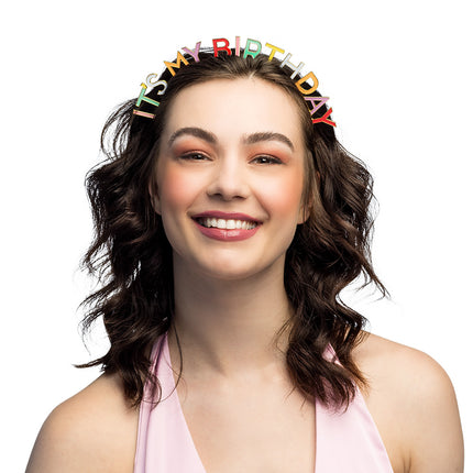 Diadema de metal 'Es mi cumpleaños
