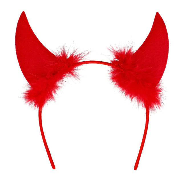Diadema Halloween Diablo Rojo