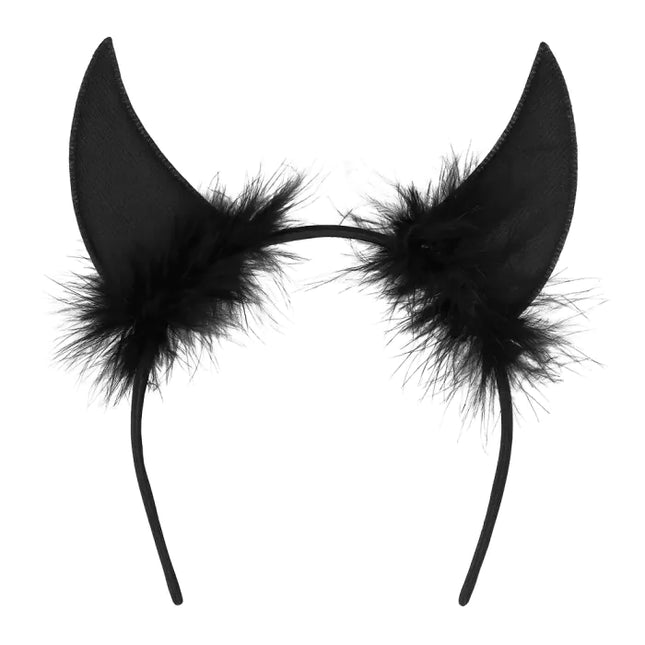 Diadema Halloween Diablo Negro