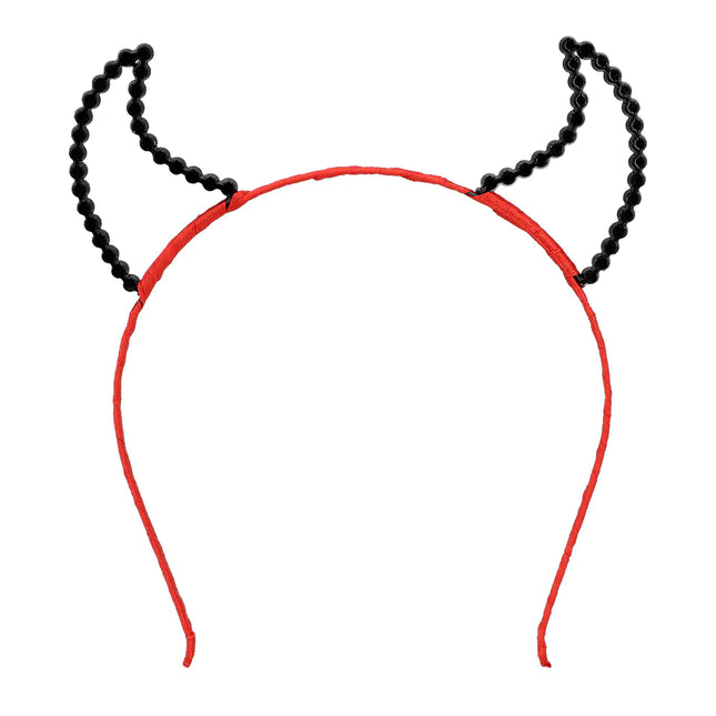 Diadema Halloween Diablo Rojo Purpurina
