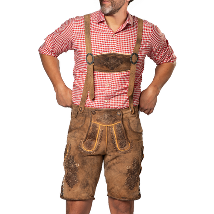 Lederhose Marrón Corto Lech