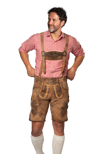Lederhose Marrón Corto Lech