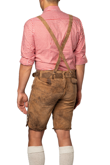 Lederhose Marrón Corto Lech