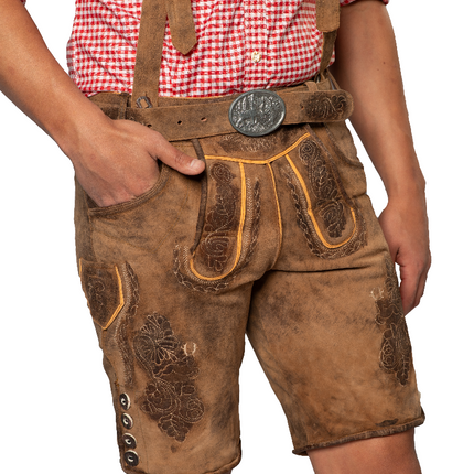 Lederhose Marrón Corto Lech