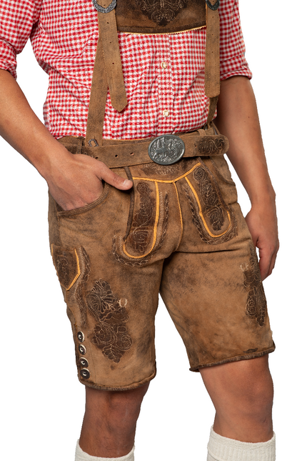 Lederhose Marrón Corto Lech