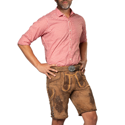 Lederhose Marrón Corto Lech