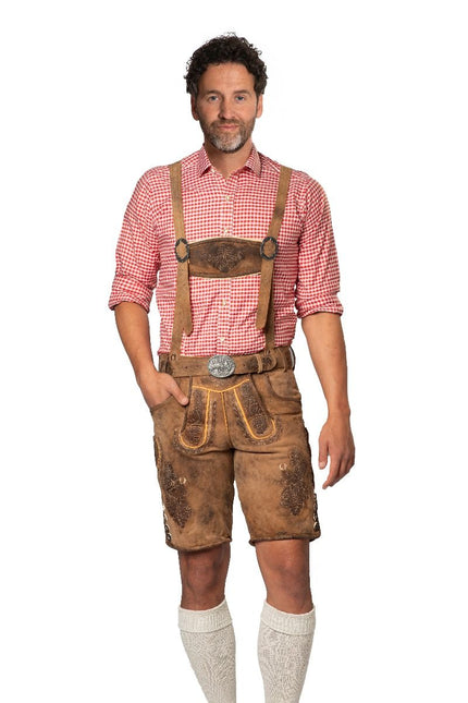 Lederhose Marrón Corto Lech