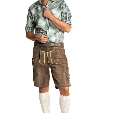 Lederhose Marrón Corto