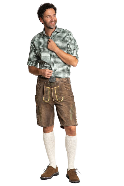 Lederhose Marrón Corto
