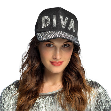 Gorra "Diva" diamante