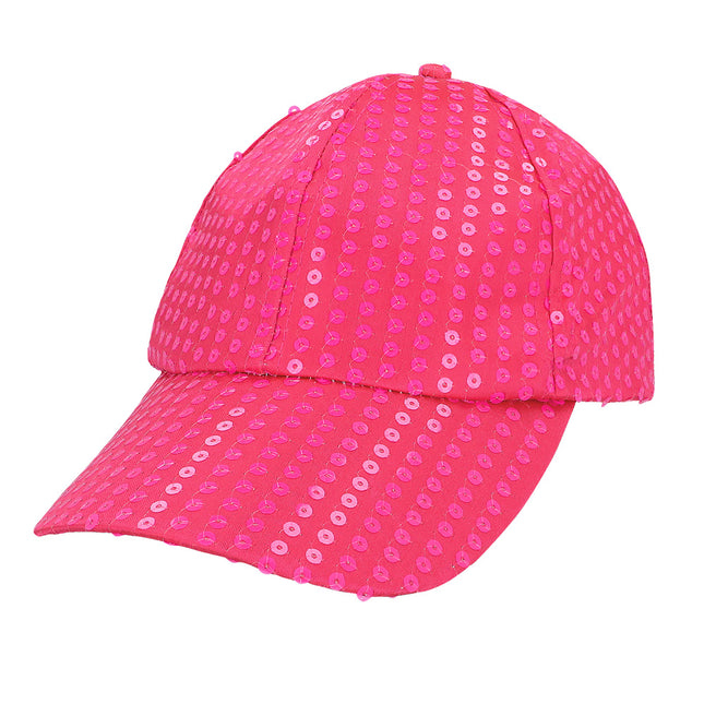 Gorro Fiesta lentejuelas rosa neón