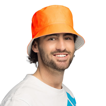 Gorro Rave naranja neón