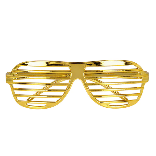 Gafas doradas a rayas