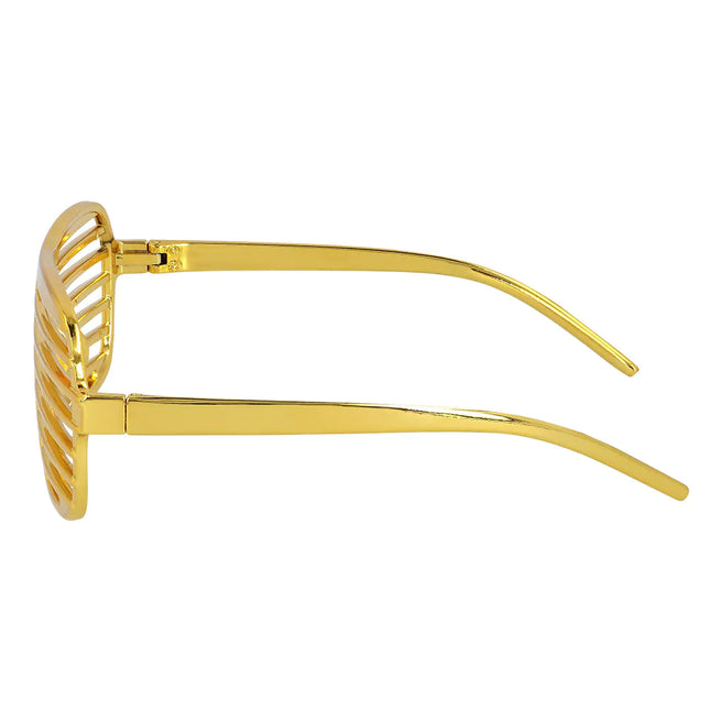Gafas doradas a rayas