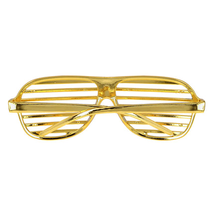 Gafas doradas a rayas