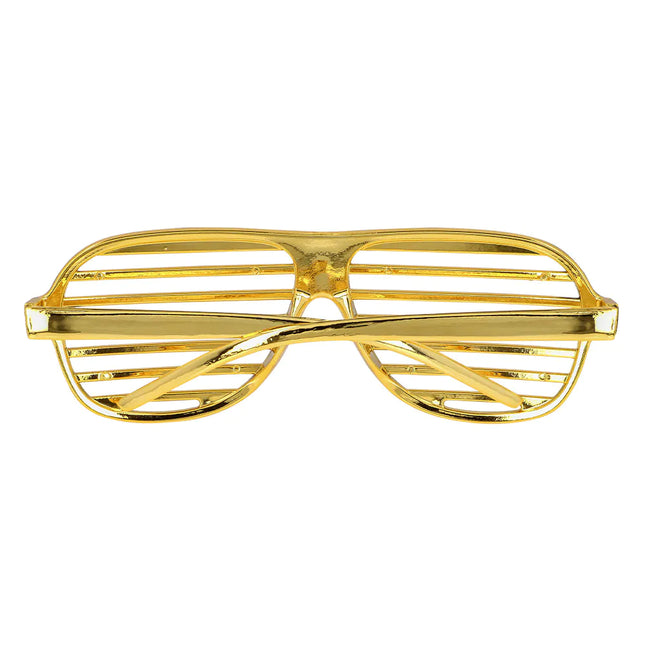 Gafas doradas a rayas