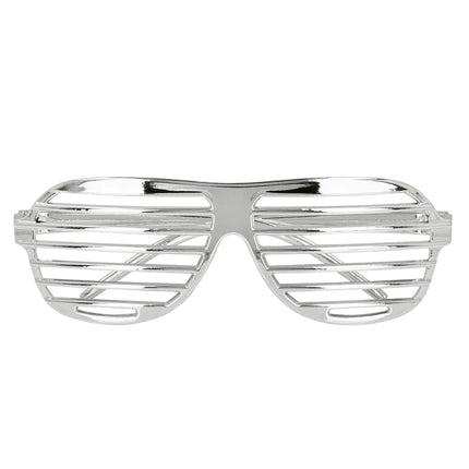 Gafas plateadas a rayas