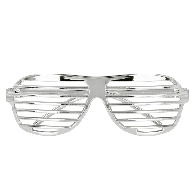 Gafas plateadas a rayas
