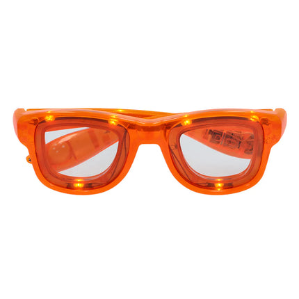 Gafas de fiesta con LED Parpadean en naranja