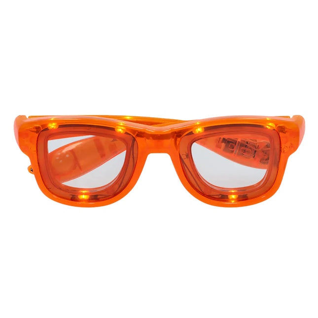 Gafas de fiesta con LED Parpadean en naranja