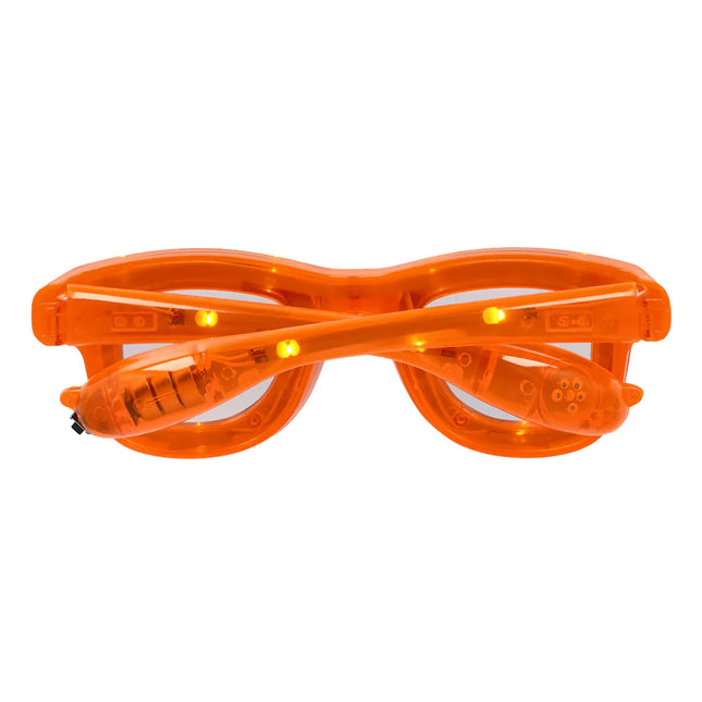 Gafas de fiesta con LED Parpadean en naranja