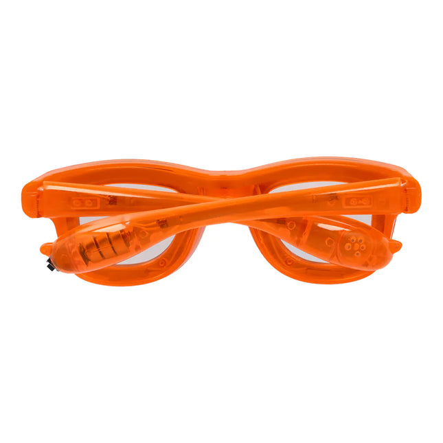 Gafas de fiesta con LED Parpadean en naranja