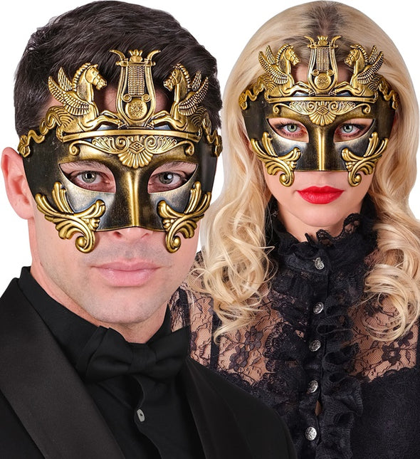 Máscara Ocular Romana Oro Negro