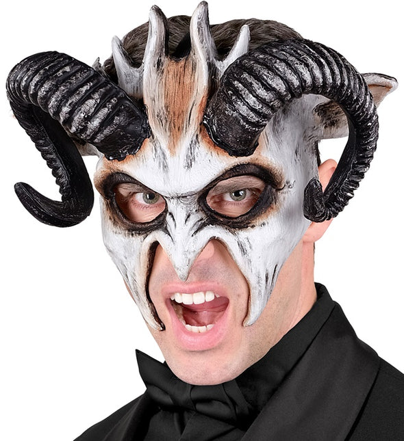 Máscara de Halloween Negra Cabra Blanca
