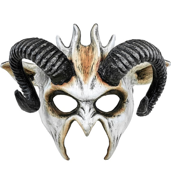 Máscara de Halloween Negra Cabra Blanca