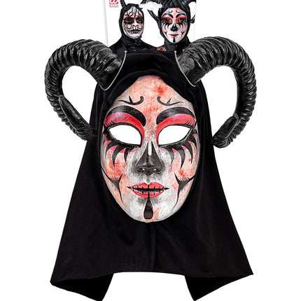 Máscara de Halloween Teatro Femenino Diablo
