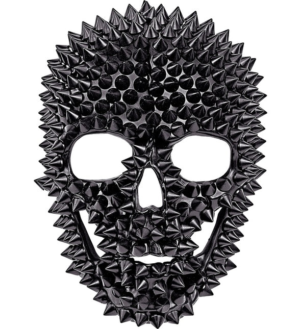 Máscara Calavera Negra Con Clavos