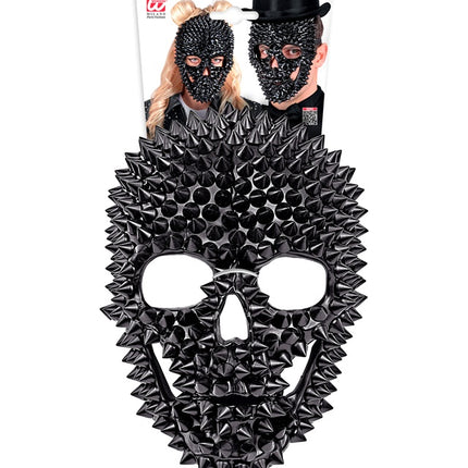 Máscara Calavera Negra Con Clavos