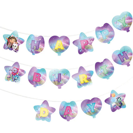 Guirnalda «Happy Birthday» de Gabby's Dollhouse, 5 m