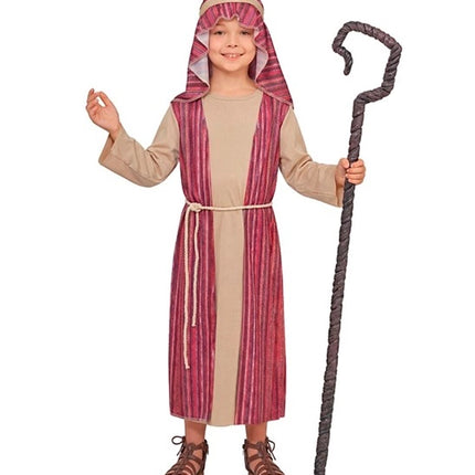 Traje rojo de pastor para niño