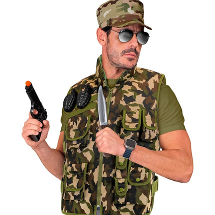 Chaleco militar de camuflaje