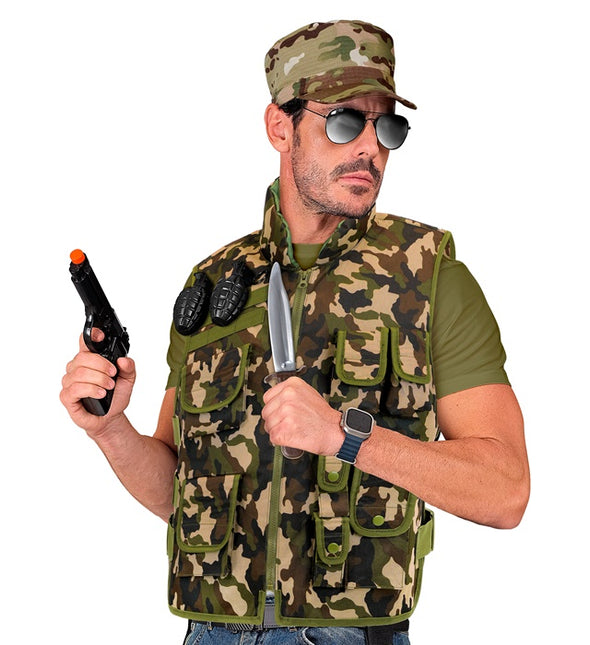 Chaleco militar de camuflaje