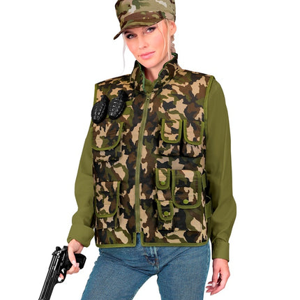 Chaleco militar de camuflaje