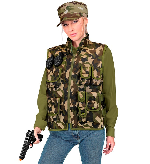 Chaleco militar de camuflaje
