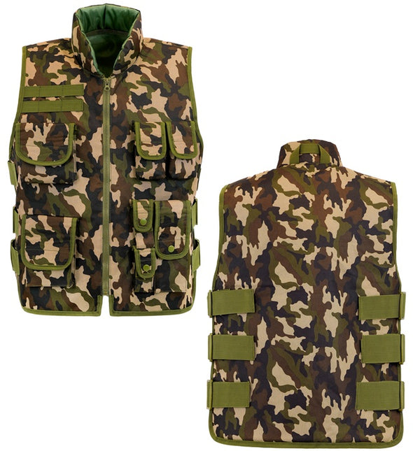 Chaleco militar de camuflaje