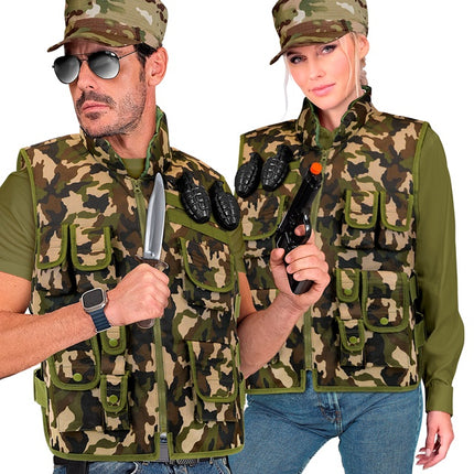Chaleco militar de camuflaje