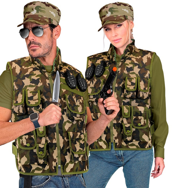 Chaleco militar de camuflaje