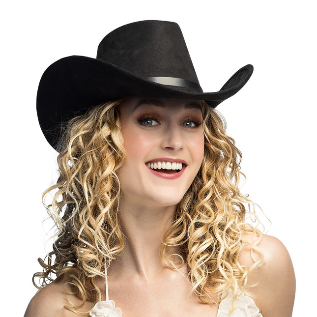 Sombrero vaquero Bronco negro